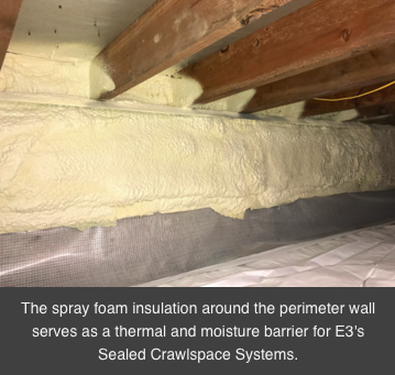 closed cell spray foam serves as insulation and a vapor barrier