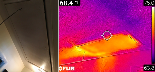 Leaky attic access doors create infiltration.