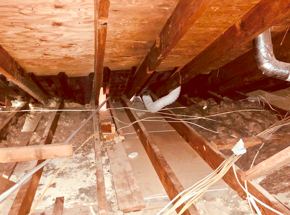 Attic before