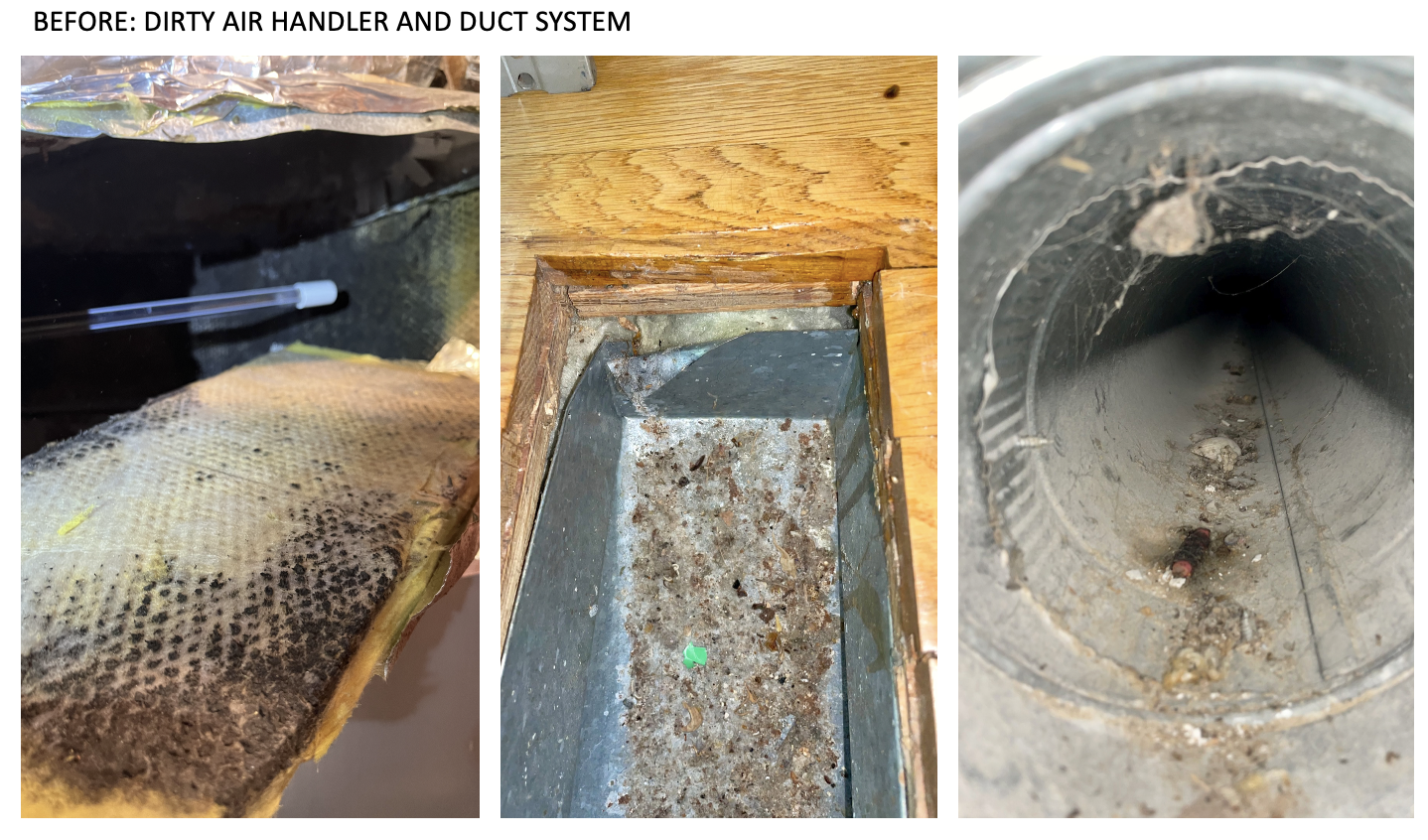 OLD HVAC SYSTEM - DIRY DUCTS