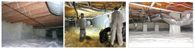 Clean and sealed crawlspace
