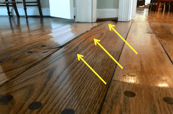 warped wooden floor