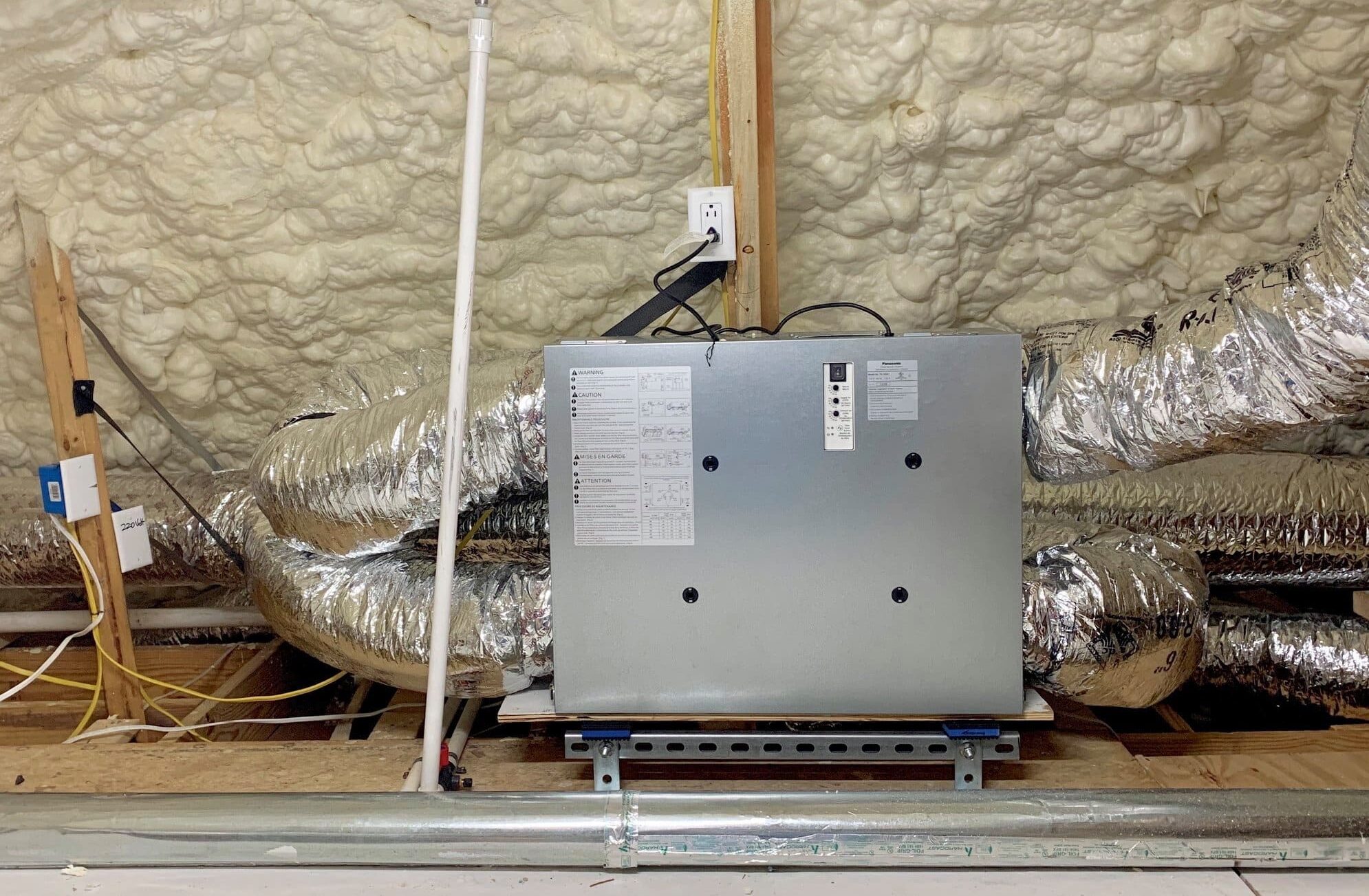 ventilation system in an attic