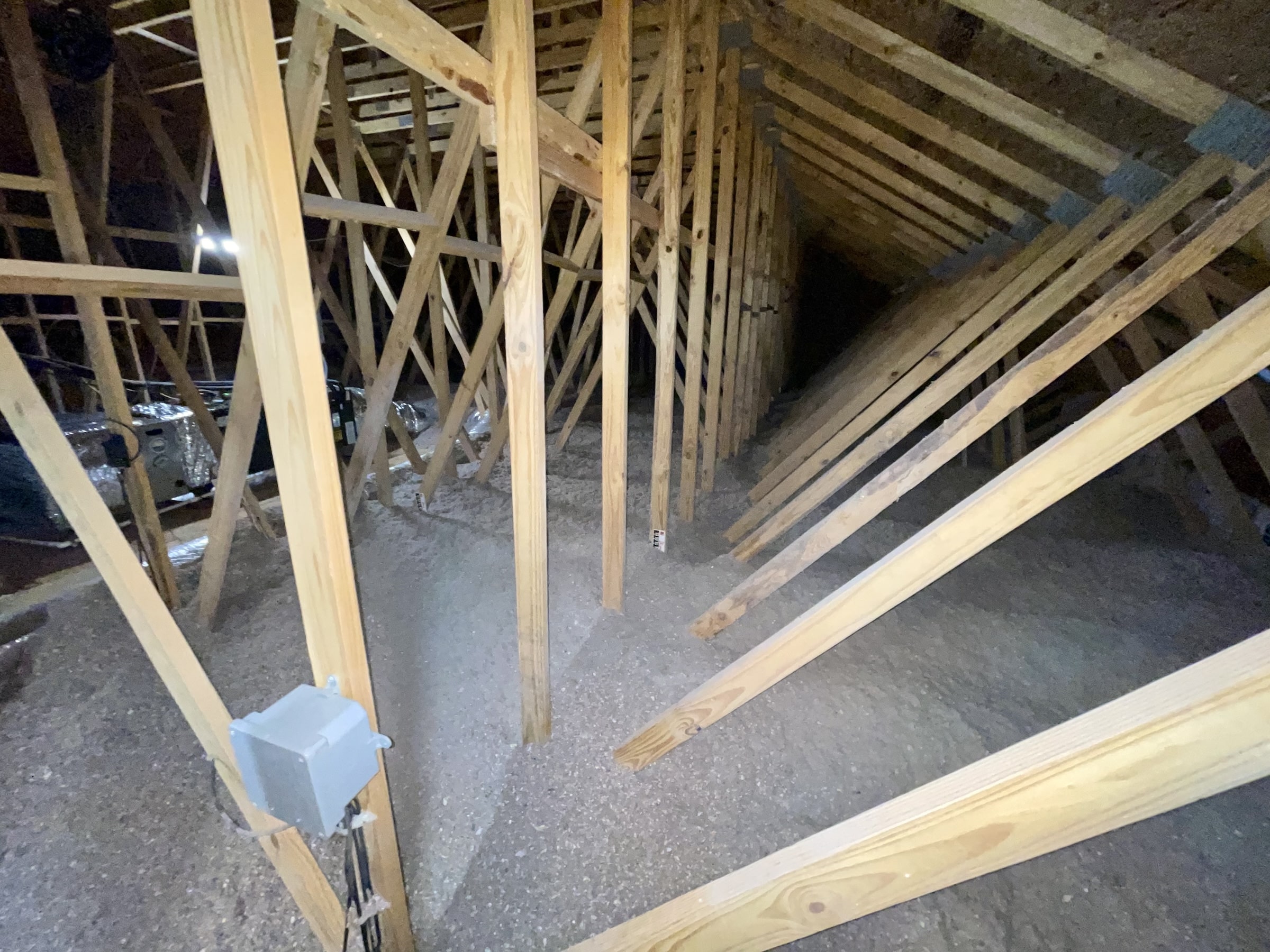 Blown Cellulose Insulation In Attic